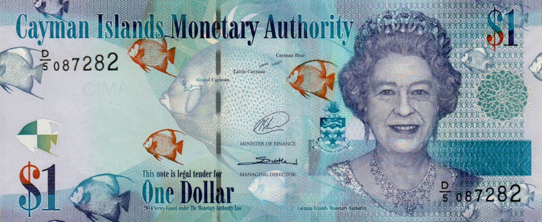 Cayman Islands 1 2014 UNC P-38/d2